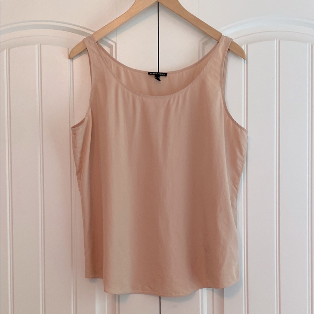 Eileen Fisher Peach Size Large Tencel Scoop Neck Women's‎ Tank Top Shell